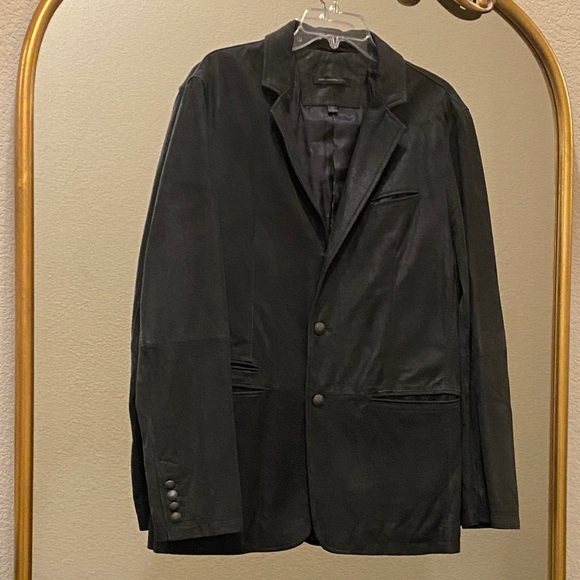 John Varvatos Collection 100% Goat Suede Jacket Black Size L - Picture 7 of 10